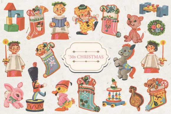 1950s Christmas Vintage Clip Art Review