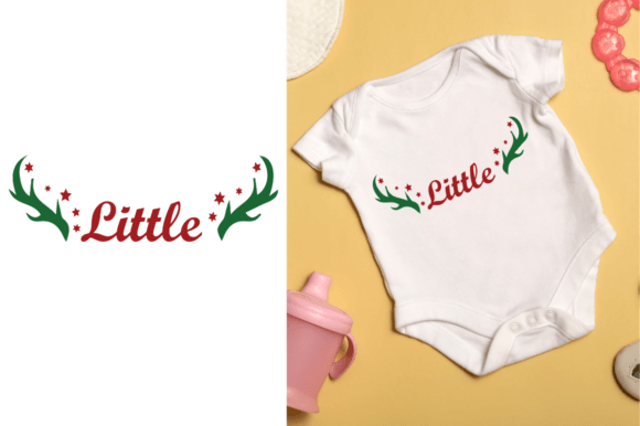 Christmas Family SVG File Little Rindeer for T-Shirt Designs & Web