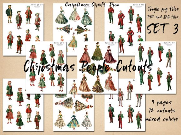 Christmas People Cutouts Mixed Color: A Review for Modern Illustrations