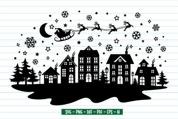 Christmas Svg, Christmas Scene Svg for Crafts and Content