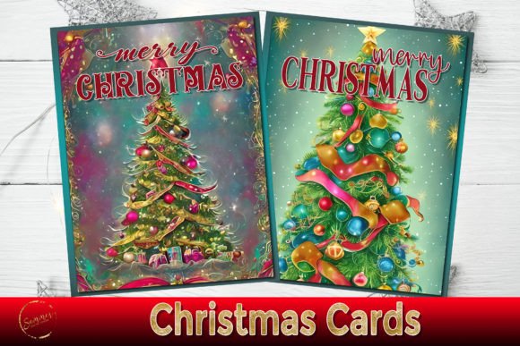 Christmas Tree Printable Cards for Print Templates