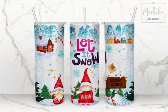Cute Christmas Gnomes Skinny Tumbler Review