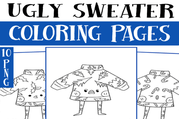 Cute Ugly Sweater Coloring Pages for Kid | Coloring Pages Amp