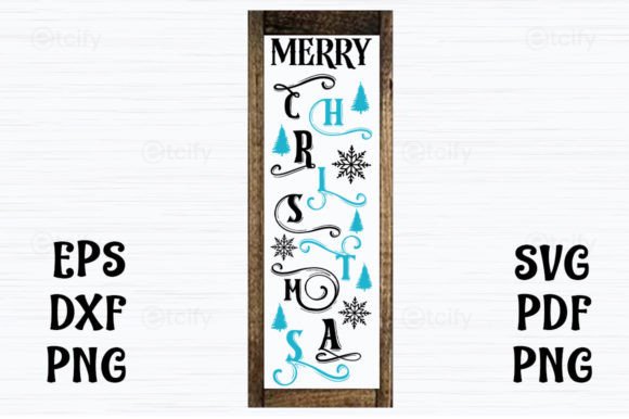 Merry Christmas Porch Sign SVG for Crafts & Design