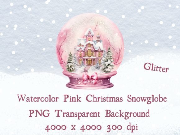 Pink Watercolor Christmas Snowglobe Review & Freebies