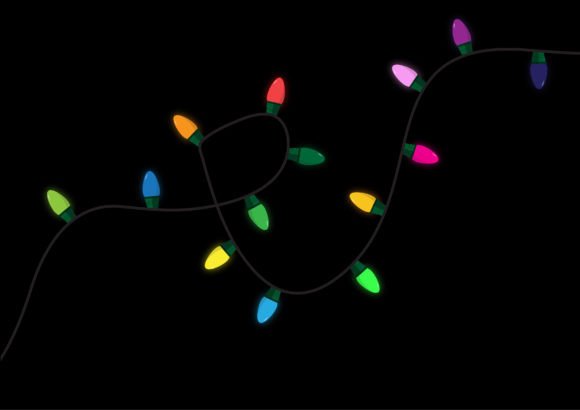 Realistic Christmas Decoration Light 03 for Print Templates