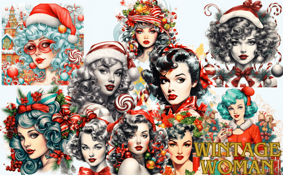 Vintage Woman Christmas Sublimation Freebies Review