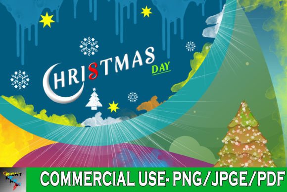 Watercolor Christmas Day Design for Festive Backgrounds