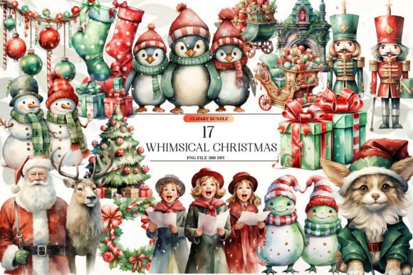 Whimsical Christmas Clipart Bundle Review