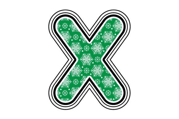 X Christmas Alphabet Png for Crafts and Holiday Creations